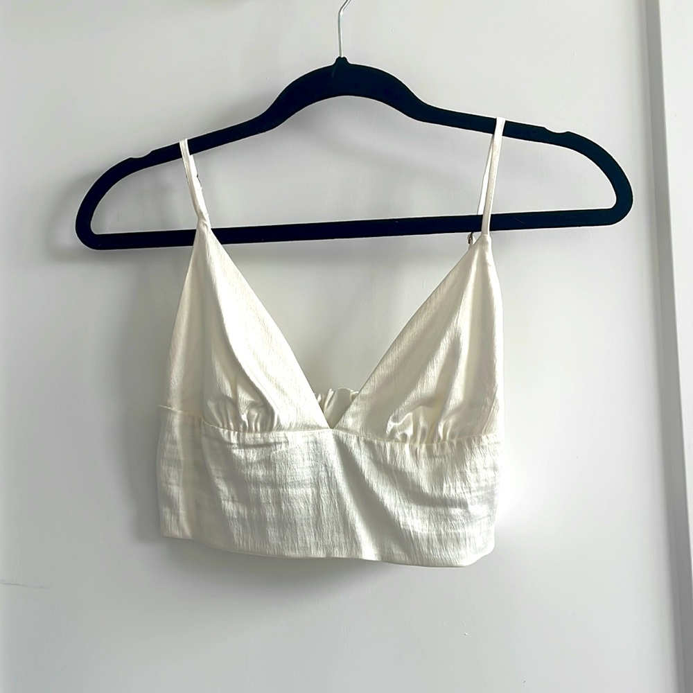 Zara satin crop top